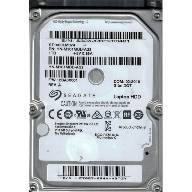 ST1000LM024 HN-M101MBB/AS2 F/W: 2BA30001 Seagate 1TB - Walmart.com ...