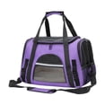 thumbnail image 1 of Bolsa de transporte para mascotas, transpirable, para viajes, para gatitos, cachorros y perros pequeños. Púrpura, 1 of 8
