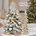 thumbnail image 2 of Mini Christmas Tree, 24 Inches Artificial Tabletop Christmas Tree LED Lights, Table Small Xmas Tree with Christmas Ball Ornaments for Table Top Christmas Tree Decorations, 2 of 7