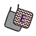 thumbnail image 2 of Caroline's Treasures Letter E Chevron Purple and Gold Pair of Pot Holders, 2 of 2