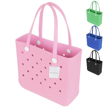 Beach Bag Rubber Tote Bag Waterproof Travel Bags for Women Washable Tote Bag Handbag for Sports Beach Market Pool