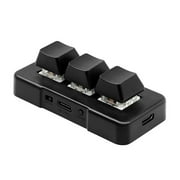TFixol MK321-Pro Compact Triple-Mode Mechanical Keyboard with Customizable Keys, Blue Switch, and USB/2.4G/BT4.0 Connectivity in Black or White