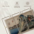thumbnail image 6 of Elephant Stock Hakone The View Of Ashinoko Lake Wall Art - Horizontal Multi Panel Canvas - Living Room Wall Decor - Nature Multi Panel - Gray And Blue Decor By Utagawa Hiroshige - 33" x 20", 6 of 8