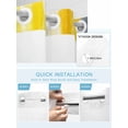 thumbnail image 5 of No Hook Cloth Fabric Shower Curtain with Snap in Liner, Yellow Gray White Waterproof Shower Curtains Set with See Through Top Window, Farmhouse Gradient Abstract Art Bath Curtains Shower 72"x84", 5 of 6