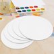 thumbnail image 2 of 6 piezas de lona redonda tablas de paneles pintura en blanco estirado círculo círculo tableros para niños artista de bricolaje de pintura de aceite 20 cm, 2 of 8