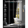thumbnail image 3 of Cortina Blackout Opaca Ventana 132x137cm Dormitorio 1 Panele Xtellar  negro, 3 of 3