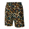 thumbnail image 4 of Salouo Teal Leopard Pattern Swim Trunks for Men,Men's Hawaiian Bathing Suit Swimsuits Quick Dry Swimming Board Shorts Beach Shorts with Pockets-Medium, 4 of 6