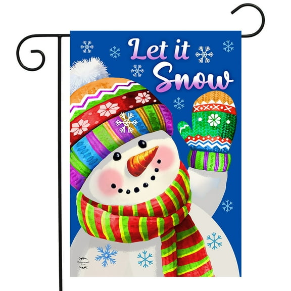Briarwood Lane Let It Snow Snowman Garden Flag