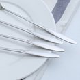 thumbnail image 4 of Stainless Steel Petal Spoon Long Handle Ice Cream Sundae Stirring Ladle 18cm Sakura, 4 of 8