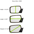 thumbnail image 4 of Fits 11-14 Mazda 2, 11-13 Mazda 3 Right Passenger Convex Mirror Glass Lens w/Adhesive USA, 4 of 7
