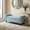 Light Blue + Fabric,MDF, variant on Light Blue Fabric Storage Bench with Rolled Arms, 38" Seat Width, Black Legs, Button Fabric Design, Living Room Bedroom Entryway Furniture