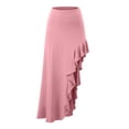 thumbnail image 2 of Doublju Women's Flowy Ruffle Asymmetrical Maxi Skirt (Plus Size Available), 2 of 4