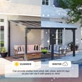 thumbnail image 5 of BaPiPro 14'x10' Hardtop Gazebo, Wall Mounted Lean-To Pergola for Patio, Aluminum Frame & Polycarbonate Roof, Waterproof Outdoor Canopy for Backyard, Porch, Deck, 5 of 7