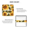 thumbnail image 5 of Yiaed Romantic Elegant Sunflower Print Tissue Box Cover, PU Leather Decorative Organizer for Tabletop, Bathroom, Car, Office Creative Decorative, 5 of 7