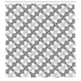 thumbnail image 3 of Ambesonne Geometric Shower Curtain, Nested Modern Rhombuses, 69"Wx70"L, Charcoal Grey and White, 3 of 3