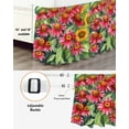 thumbnail image 3 of Watercolor Bed Skirt California King Size 18" Drop Flowers Modern Art Ruffled Wrap Around Bed Skirts Adjustable Elastic Bedskirt Dust Ruffle for California King Size Bed, 3 of 7