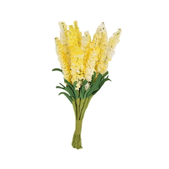 HEVIRGO 11 Bouquet Artificial Hyacinth Flower DIY Crafts Wedding Home Floral Decor,Yellow