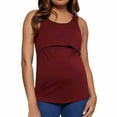thumbnail image 1 of Tranfacy Chandails de Maternité, Débardeurs d'Allaitement pour Femmes, Camisole d'Allaitement Sans Manches à Col Rond, Camisole de Maternité de Couleur Unie, 1 of 4