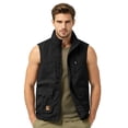 thumbnail image 5 of GrmtClth Men's Stand Collar Zipper Vest Multiple Flap And Zip Pockets Lightweight Sleeveless Top Outdoor Leisure Casual Waistcoat Black 3XL, 5 of 7