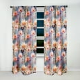 thumbnail image 2 of Designart "Monet'S Pink Reverie I" Floral Blackout Curtain Single Panel, 2 of 4
