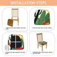 thumbnail image 4 of Cute Cactus Seat Covers for Dining Room Chairs Set Of 4,Stretch Printed Washable Chair Seat Cover with Elastic Ties and Button,Removable Waterproof Couch Cushion Covers, 4 of 6