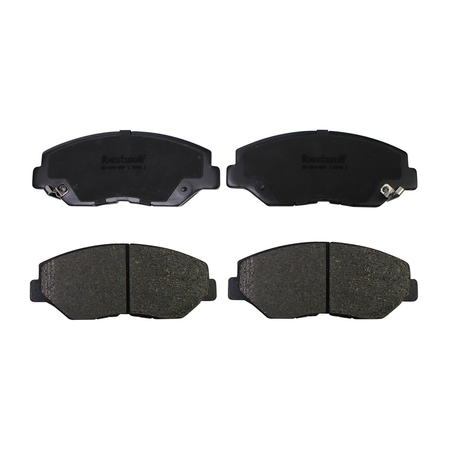 BST BSSPF Front and Rear Ceramic Brake Pads for 2003 2004 2005 2006 2007 2008 Honda Pilot, Disc Brake Pad Replacement P-943 P-865