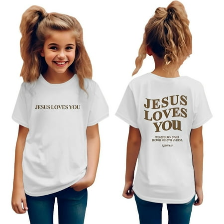 

Girl s Graphic Print Tee Shirt Round Neck Short Sleeve T Shirts Summer Cute Trendy Tops Baby Long Sleeve Bunny Clothes for Toddler Girls Inner Tops for Dance Shirts for Girls Girls Skirt 5t