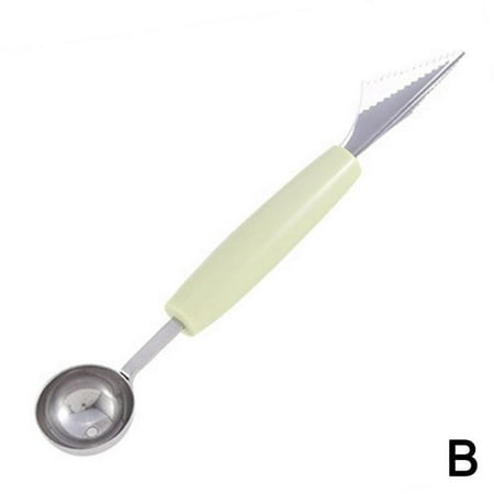 

Steel Double-head Carving Fruit Watermelon Ice Cream Spoon Baller Tool V6E9