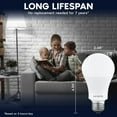 thumbnail image 2 of Luxrite A19 LED Light Bulb 12.5W=100W 4000K 1500 Lumens Non-Dimmable E26 Base Enclosed Fixture Rated Damp Rated ETL 16 Pack, 2 of 7