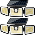 thumbnail image 1 of Luces Solares para Exterior AmeriTop Paquete de 2 con 3 Cabezas LED IP65, 1 of 7