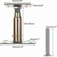 thumbnail image 2 of 2-Pack Galvanized Steel Post Base Supports, Adjustable 100-150mm for Heavy Duty Roof and Construction Applications, 2 of 5