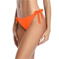 thumbnail image 5 of DORKASM Women's Side Tie Bikini Bottoms with High Waist - Adjustable String Swim Pant for Comfort & Fit Saffron L, 5 of 5