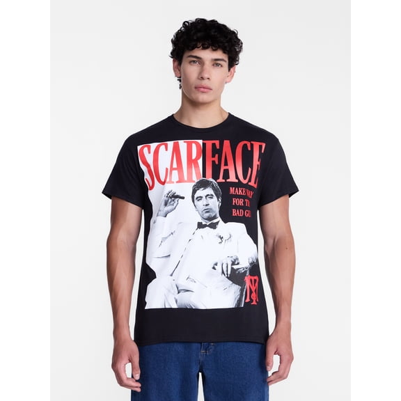 Scarface Men's and Big Men's Tony Poster Graphic Tee, Sizes S-3XL
