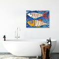 thumbnail image 6 of FCXZI Fish Colorful Whimsical Canvas Wall Decor for Bedroom Kitchen Bathroom, Ready To Hang Home Art Decor 20x16in, 6 of 6