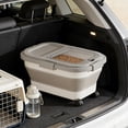 thumbnail image 5 of Rewenti Contenant de Rangement pour Nourriture pour Animaux Pliable et Imperméable avec Roues, Bac Hermétique Pliable pour Aliments Secs pour Chiens et Chats, Contenant Portable pour Croquettes pour la Maison, le Voyage et le Camping, 5 of 5