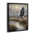 thumbnail image 2 of Stupell Industries Coastal Heron Flight over Wetlands Black Floating Frame Canvas Art, 17 x 21, by Susan Arnot, 2 of 8