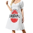 thumbnail image 2 of Todo va a estar bien - Kanji japonés para OK/Está bien Vestido de manga corta Vestido largo mujer verano, 2 of 8