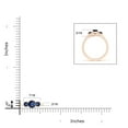 thumbnail image 4 of Angara Natural 0.6 Ct. Blue Sapphire with Blue Sapphire Classic Ring in 14K Rose Gold for Women (Ring Size: 11.5), 4 of 9