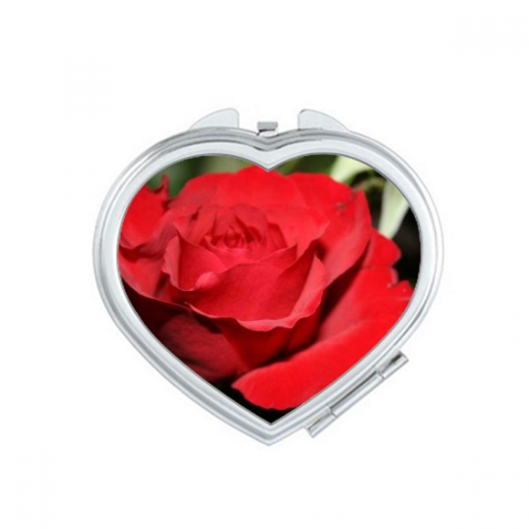 Red Big-sized Roses Flowers Mirror Travel Magnification Portable Handheld Pocket Makeup