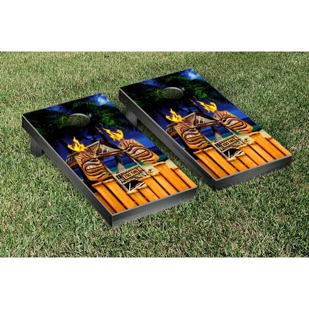 Tiki Tie - Tiki Time Beach Cornhole Game Set