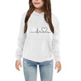 thumbnail image 3 of Otqutp Teen Boys Girls Fall Winter LOVE Letter Print Throw Rope Hooded Padded Pocket Sweater Casual Girls Long Sleeve Shirts Pullover Tops(White-2,5-6 Years), 3 of 3