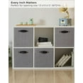 thumbnail image 6 of Foldable Fabric Storage Bins Cubes, 13x15x13 Inch Kallax Cubby Bins with Dual Handles, Dim Gray, 4 Pack, 6 of 14