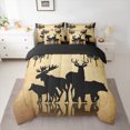 thumbnail image 2 of Homewish Western Deer Elk Twin Bedding Sets 7-Piece, Woodland Wildlife Animal Bedding Comforter Set, Teens Kids Adult Men Reversible Sheet Sets, Super Cozy Room Decor, 2 of 7