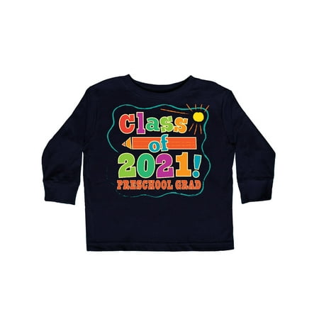 

Inktastic Class Of 2021 Preschool Graduation Gift Toddler Boy or Toddler Girl Long Sleeve T-Shirt