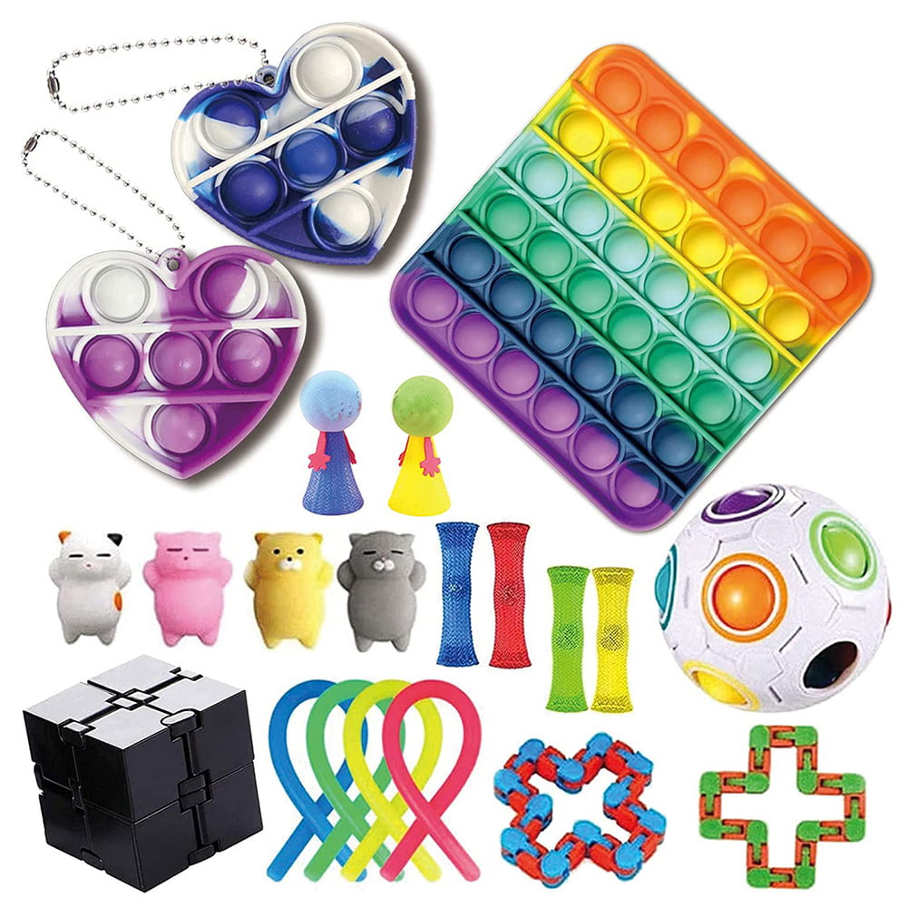Among,Purple TEEMENT Push Pop Bubble Sensory Fidget Toy Stress Anxiety Relief Toys ADHD Autism Squeeze Toy Relax and Keep Busy
