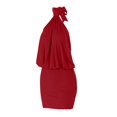 thumbnail image 7 of DHFJKG Womens Dresses Backless Halter Sleeveless Party Sexy Mini Dress Slim Fit Solid Color Bodycon Nightclub Wear Trendy Dresses, 7 of 7