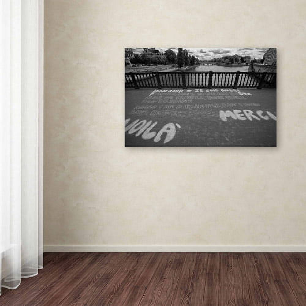 Trademark Fine Art "Paris Bonjour Merci" Canvas Art by Yale Gurney