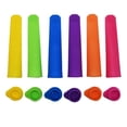 thumbnail image 1 of Moldes de paletas de silicona, 6 uds., moldes reutilizables para paletas de hielo para niños, fabricante de paletas congeladas DIY, tubos de paletas sin BPA con tapa, 1 of 5