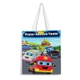 thumbnail image 1 of Super Firefighter Rescue Bolso de tela con estampado de lienzo para mujer, bolsa de compras reutilizable y estética, con cremallera interior, regalo para mujer,40*45cm., 1 of 6