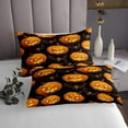 thumbnail image 3 of Erosebridal Spooky Pumpkin Coverlet Set Queen, Happy Halloween Bedding Set, Horror Bat Reversible Bed Set, Breathable Room Decor, 3-Piece, 3 of 6